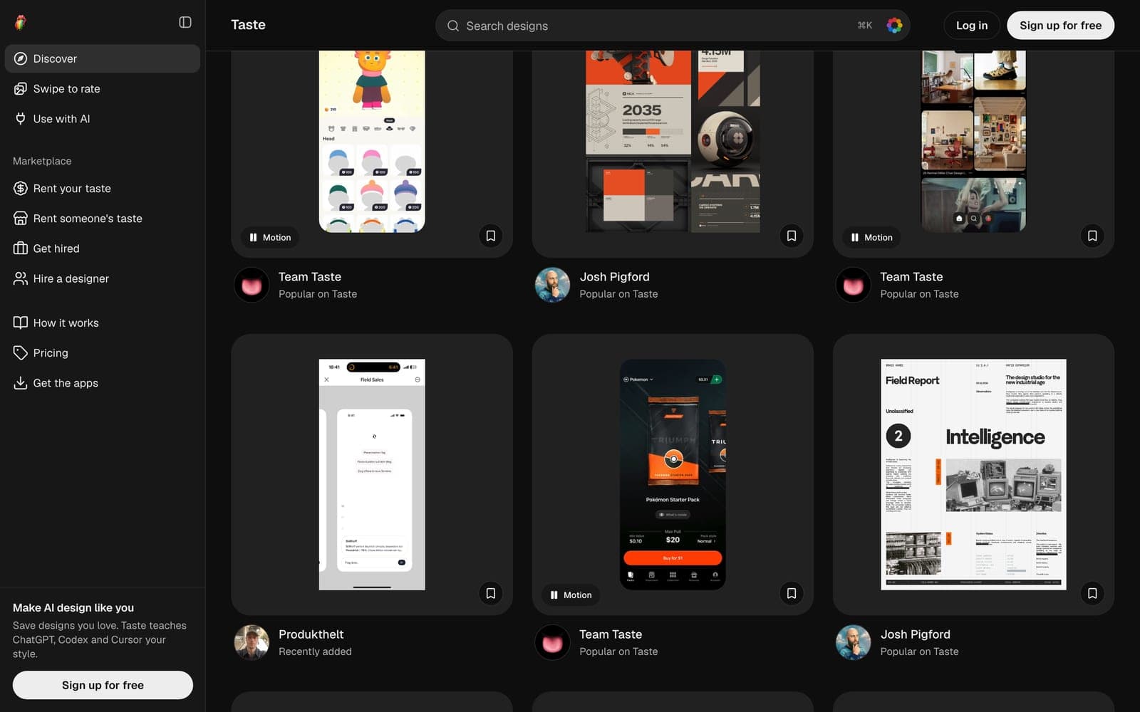 Taste on the web: Discover