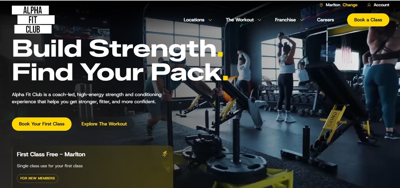 Alpha Fit Club Homepage