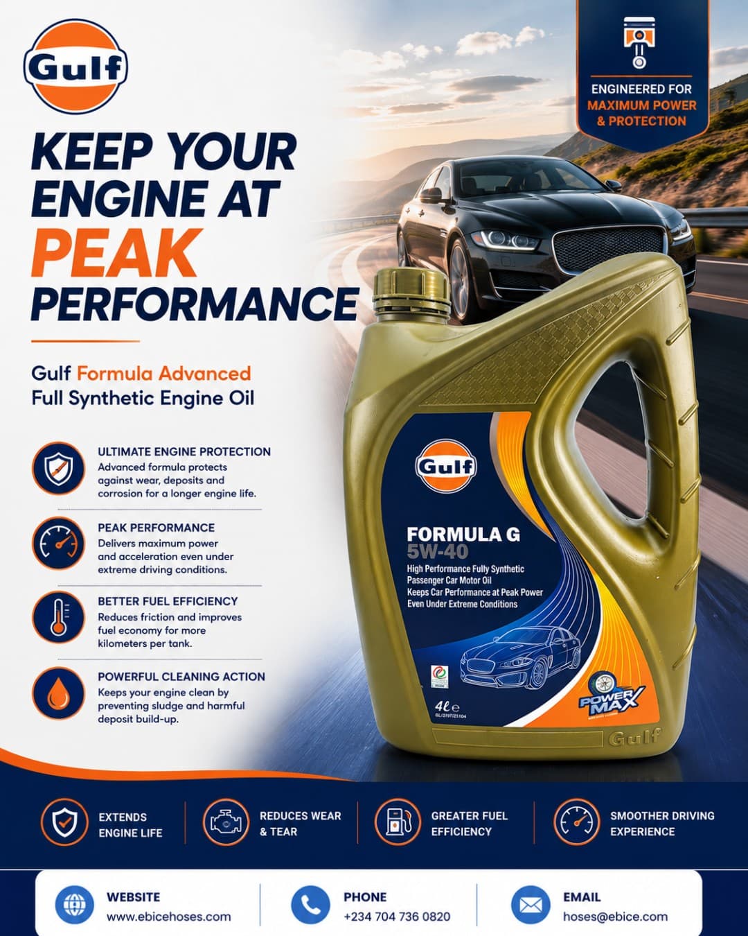 Gulf Engine Oil Advertisement
