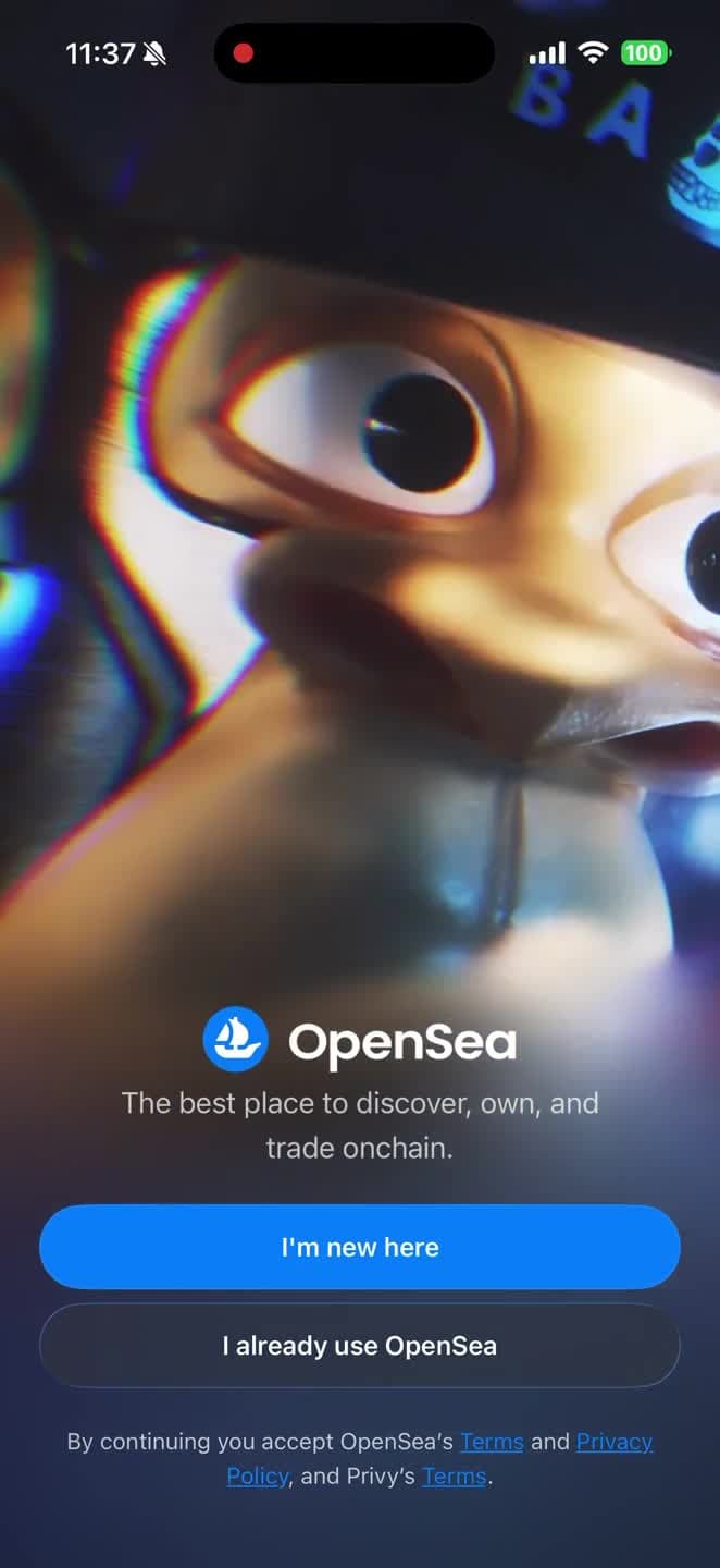OpenSea · Animated welcome montage